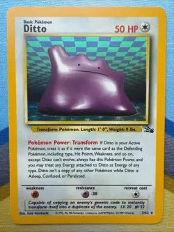 1999 Pokemon Ditto Fossil Holo 3/62 - Image 2
