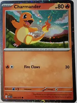 Swirl 🌀 Charmander 020/217 Cosmos Holo Bleed Error Rare Pokemon TCG ✨ - Image 1