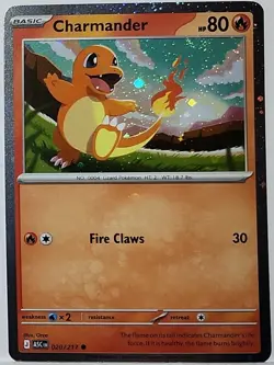Swirl 🌀 Charmander 020/217 Cosmos Holo Bleed Error Rare Pokemon TCG ✨ - Image 2