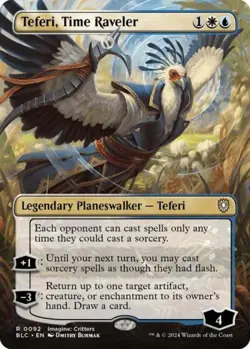 MTG English Teferi, Time Raveler (Borderless) NM Foil Commander: Bloomburrow - Image 1