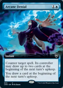MTG English Arcane Denial (Extended Art) NM Normal Commander Legends - Image 1