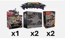 PRESALE Pitch Black Pokemon Center Bundle 2x PC ETB 1x Booster Box 2x Bundle NEW - Image 1