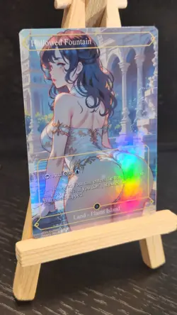 MTG Hallowed Fountain Fanart Borderless Style Card EDH Playtest Commander - Image 2