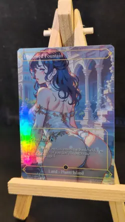 MTG Hallowed Fountain Fanart Borderless Style Card EDH Playtest Commander - Image 3