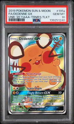 PSA 10 - Dedenne GX 195a/214 Trainers Tool Kit - Pokemon - Image 1