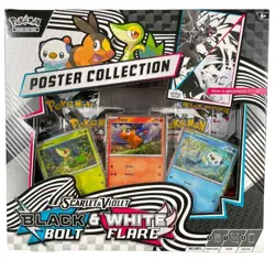 Pokemon TCG Scarlet and Violet Black Bolt & White Flare Unova Poster Collection - Image 1