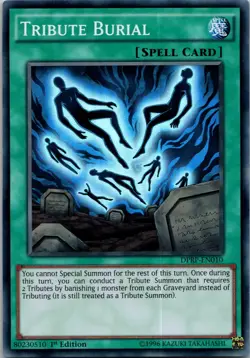 Yugioh Tribute Burial DPRP-EN010 1st Edition Super Rare NM - Image 1