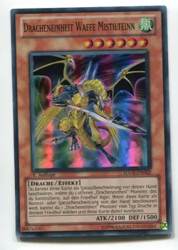 Yu-Gi-Oh! Dracheneinheit Waffe Mistilteinn Super Rare SDDL-DE002 - Image 1