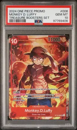 Monkey.D.Luffy [Treasure Booster] ST10-006 One Piece PSA 10 [97769406] - Image 1