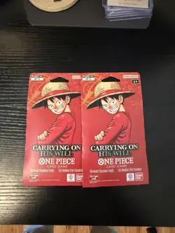 One Piece OP-13 Carrying on His Will Sleeved Blister Packs - Lot of 2 - Image 1