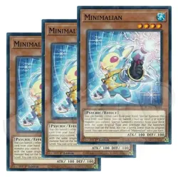 Yugioh - Minimalian x 3 - 1st Edition NM - Plus Free Holo Card - Image 1