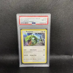 2017 POKEMON SUN & MOON GUARDIANS RISING #106 RAYQUAZA PSA 8 - Image 1