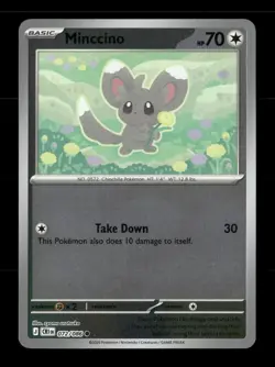 Minccino 072/086 ME04: Chaos Rising Reverse Holo NM/M Pokemon - Image 1