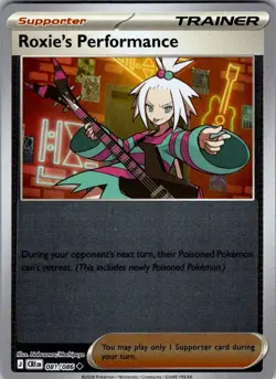 Roxie's Performance ME04: Chaos Rising 081/086 Uncommon Reverse Holo Pokemon NM - Image 1