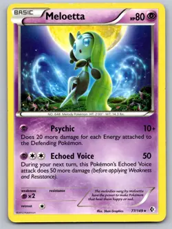 Meloetta (Boundaries Crossed) 77/149 Rare Deck Exclusives Pokemon Heavily Played - Image 1