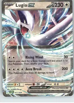 Lugia ex 017/034 Holo Classic Collection Trading Card Game Classic Pokemon NM - Image 1