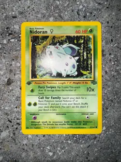 Pokemon TCG Cards 1st Edition Nidoran 57/64 Jungle NM - Image 3