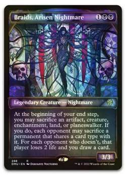 Braids, Arisen Nightmare (Showcase) #288 (Foil) NM Dominaria United Magic MTG - Image 1