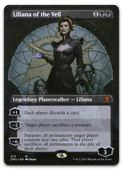 Liliana of the Veil (Borderless) #373 (NM) Dominaria United DMU Magic MTG - Image 1
