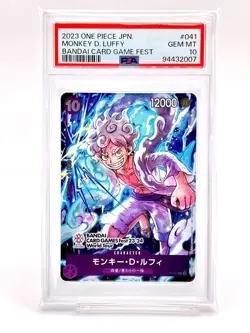 PSA 10 One Piece Card Monkey D. Luffy Game Fest P-041 23-24 Promo Japanese - Image 1