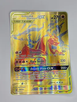 Pokemon - Reshiram Charizard GX Sun Moon SM247 Holo Promo - Jumbo Card - Image 1