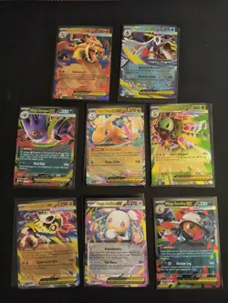 Mega Charizard Y ex 022/217 And Other Mega EXs Lot Of 9 Ascended Heroes Cards - Image 1