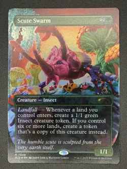 MTG SLD Scute Swarm #7048 (Rainbow Foil) (NM) Secret Lair Play-Doh Extra Life - Image 1