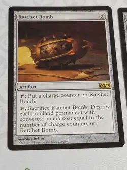 C3526 MAGIC MTG M14 CORE SET 2014 RATCHET BOMB 2X #215 MP RARE - Image 2
