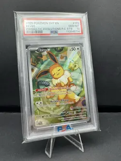2025 POKEMON PRISMATIC EVOLUTIONS POKEMON CENTER ETB PROMO SVP #173 EEVEE PSA 10 - Image 1