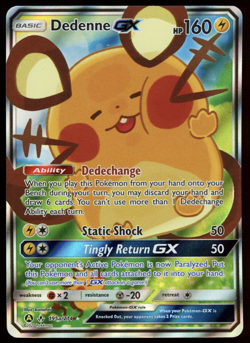 B DEDENNE GX 2020 Pokemon Sun & Moon Unbroken Bonds Full Art Promo #195a/214 - Image 1