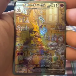 Pokemon Co 2023 Alakazam ex 201/165 SV 151 SIR Full Art Holo - Image 2