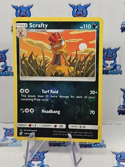 Pokemon Scrafty Unified Minds 138/236 Reverse Holo NM - Image 1