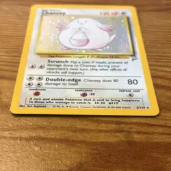 Chansey 3/130 Base Set 2 Holo Rare 120 HP English Pokemon TCG - Image 4