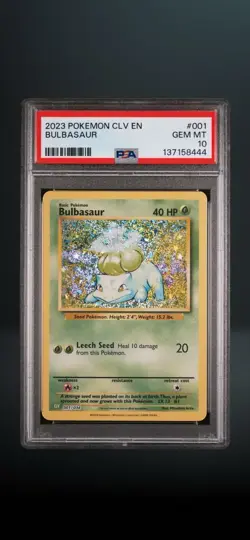 The Pokemon Company 2023 Pokemon TCG CLV Bulbasaur 001/034 Holo PSA 10 - Image 1