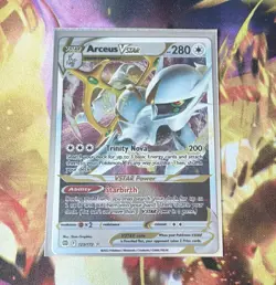Pokemon Arceus VSTAR Ultra Rare Holo Brilliant Stars 123/172 EN METAL CARD - Image 1