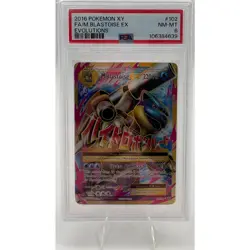 2016 POKEMON XY EVOLUTIONS FA M BLASTOISE EX #102 EVOLUTIONS PSA 8 NM-MT - Image 1