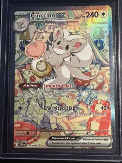 Pokemon Cinccino ex 119/086 Mega Evolution Chaos Rising SIR 🤩 PACK FRESH NM 🤩 - Image 3
