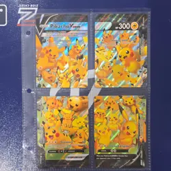 Nintendo Pokemon TCG Pikachu V-UNION Holo 4-Card Set 139-142/159 English - Image 1