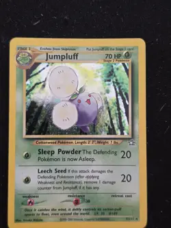 Pokemon TCG Jumpluff Neo Genesis 7/111 Holo Rare 1st Edition HP70 English 2000 - Image 1