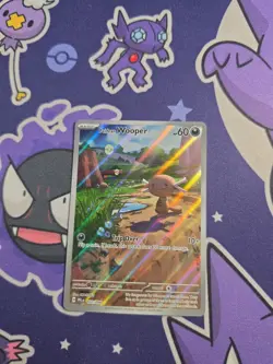 Pokemon TCG Phantasmal Flames - Illustration Rare Holo Paldean Wooper 102/094 NM - Image 1