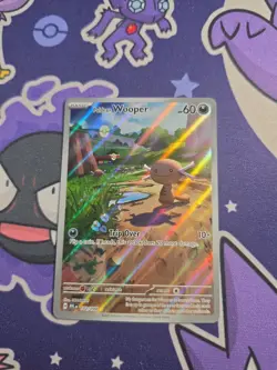Pokemon TCG Phantasmal Flames - Illustration Rare Holo Paldean Wooper 102/094 NM - Image 2
