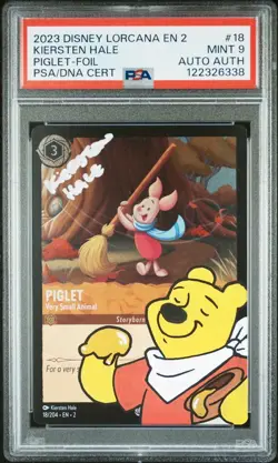 Lorcana Disney - Piglet - Artist Signed Sketch - PSA - Image 1