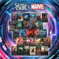MTG Secret Lair Drop: Marvel Superdrop: The Mighty Non-Foil Bundle In Hand - Image 1