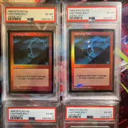 1998 MTG DCI Lightning Bolt Judge Promo Foil PSA 6 Playset 4x Consecutive Cert#s - Image 3