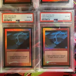 1998 MTG DCI Lightning Bolt Judge Promo Foil PSA 6 Playset 4x Consecutive Cert#s - Image 4