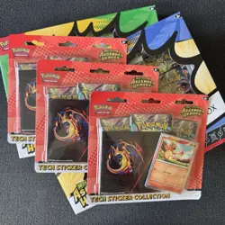 Pokemon Ascended Heroes 3x Tech Sticker & 2 EX Box Collections New & Sealed - Image 1