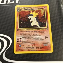 Typhlosion LP 18/111 - 1st Edition Holo Neo Genesis Pokemon 2000 WOTC Excellent - Image 1