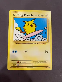 Surfing Pikachu Pokemon XY Evolutions TCG Card 111/108 Pokemon TCG Card - Image 1