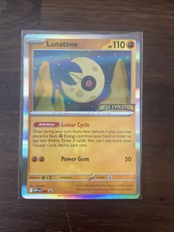 Lunatone Mega Evolution Prerelease Promo 004 Pokemon TCG - Image 1