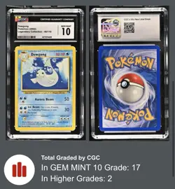 2002 Pokemon Legendary Collection #40 Dewgong CGC 10 GEM MINT POP 17! WIZ LABEL! - Image 3